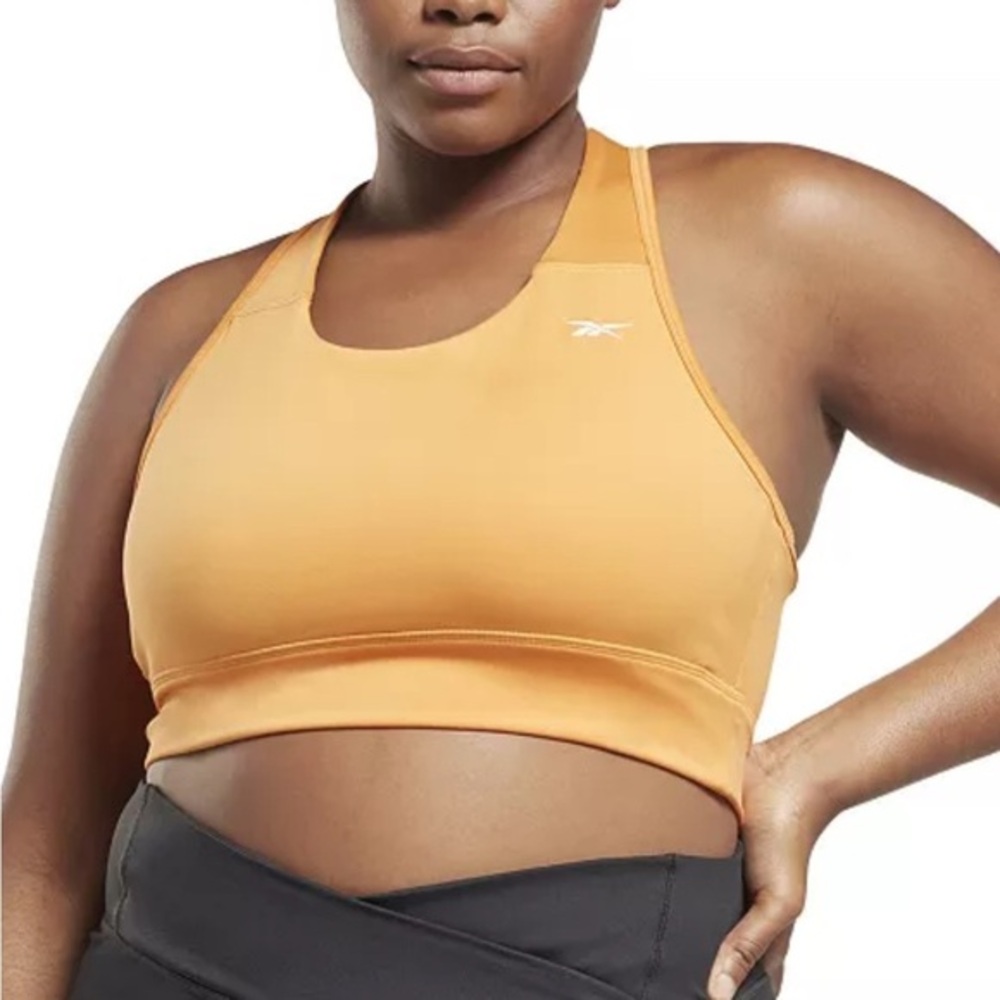 Reebok Orange Sports Bra Racerback Medium Support 2X